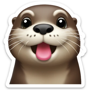 Otter blowing a kiss sticker