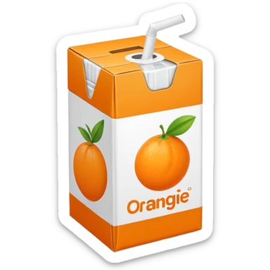 orange juice box sticker