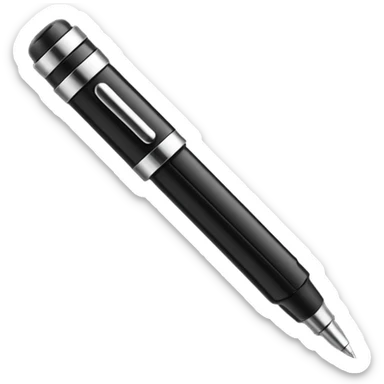 Only black colour Pen Spinner emoji sticker
