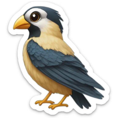 paille en queue oiseau sticker