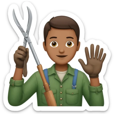 GARDENER WITH SESORS sticker