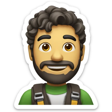 Loco con cara de malo sticker