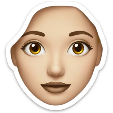 White Makeup artist with brush sticker