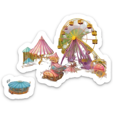 Amusement park sticker