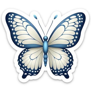 white butterfly sticker