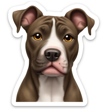 Dog pit bull brindle sticker