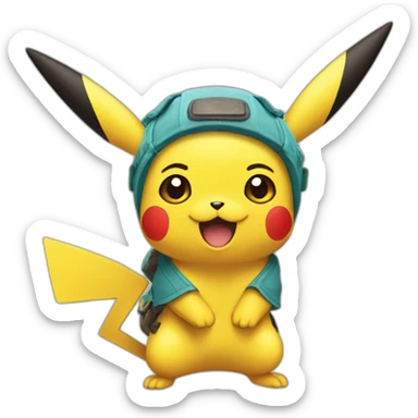 Tahitian pikachu sticker