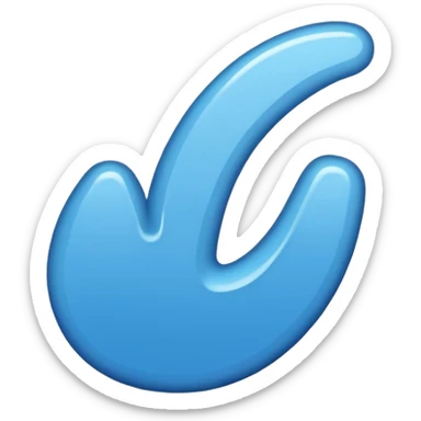 Mavi tık içi beyaz dişi mavi emoji sticker