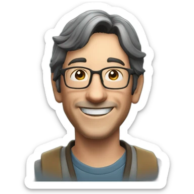 Will Wright (game designer the sims ) smiling sticker