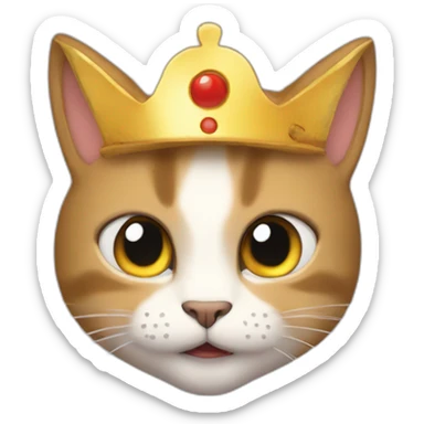 gato tomando corona sticker