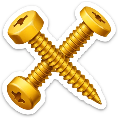 screws yellow paint sticker