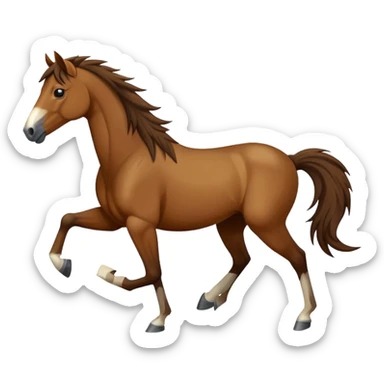 A wild mustang horse sticker