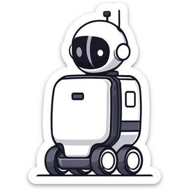 Lightweight delivery robot with modular cargo slots sticker