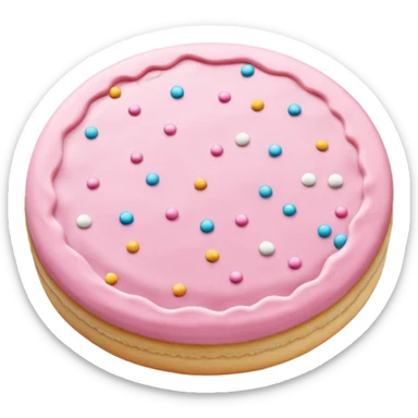 Soft pink frosted sugar cookie sticker