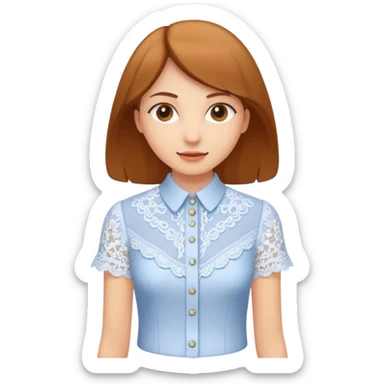 White lace button down top sticker