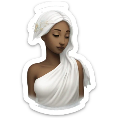 virgo astrology the maiden iridescent white sticker