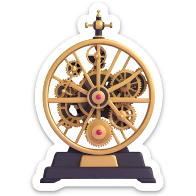 British Empire clockwork machine powered by translation magic sticker