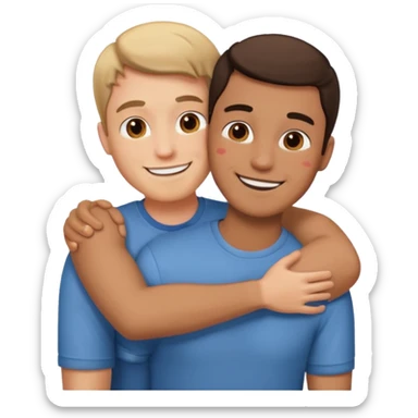 guy giving a hug sticker