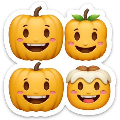 Emoji padrão de cor preto com aparelho dentário bragets com os dentes a mostra bem amarelo sticker