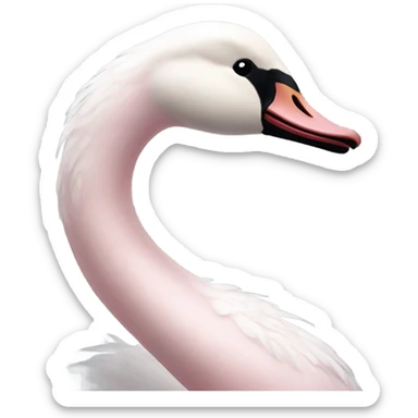 pastel pink swan sticker