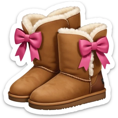 ugg boots that are ankle hight with a cheat bow on the back sticker