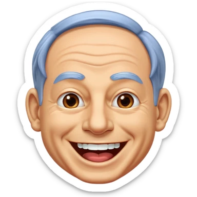 Benjamin Netanyahu laughs sticker