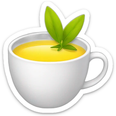 white cup with yellow tea sticker