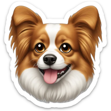 FUNNY PAPILLION WITH A BALL sticker