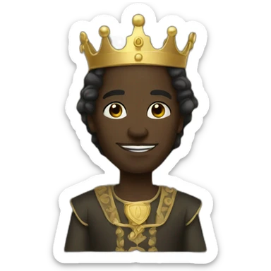 Black skin medevial prince sticker