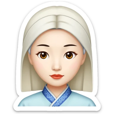 china woman photorealistic sticker