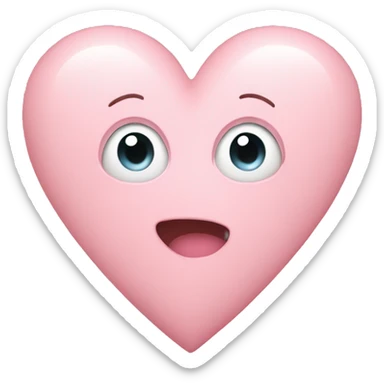 light pink heart sticker