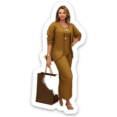 smiling girl with jewelry sticker