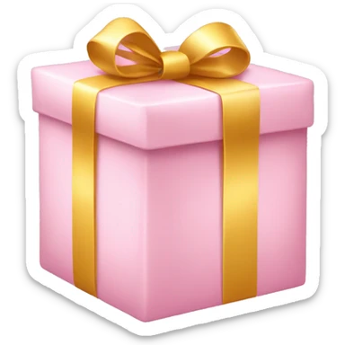 Light pink birthday present sticker