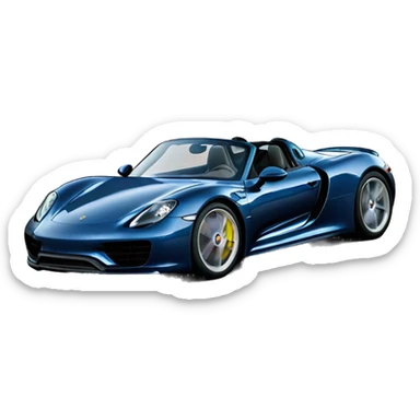 porsche 918 boxster dark blue  sticker