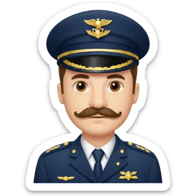moustache uniform man different category sticker