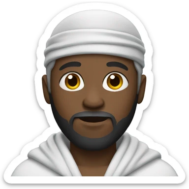 Black man with beard in robe  sticker