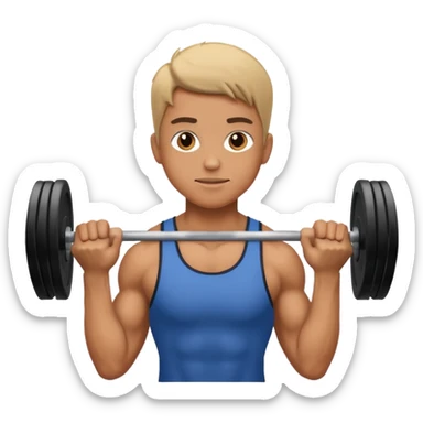 person lifting weights, active gym emoji sticker
