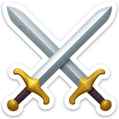 cross sword sticker