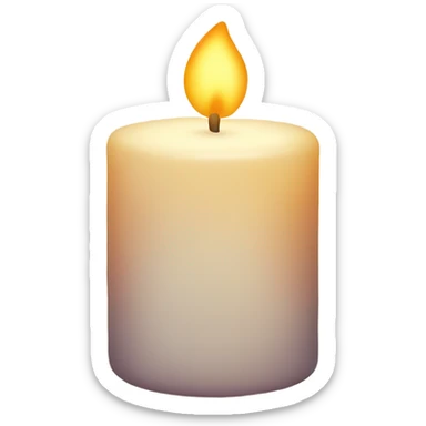  A cozy candle casting a soft glow. sticker