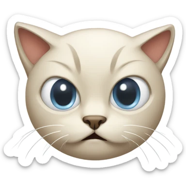 Cat with a disturbed face sticker