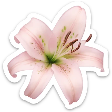 light pink lilium sticker