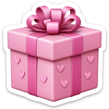 pink present with light_pink hearts sticker
