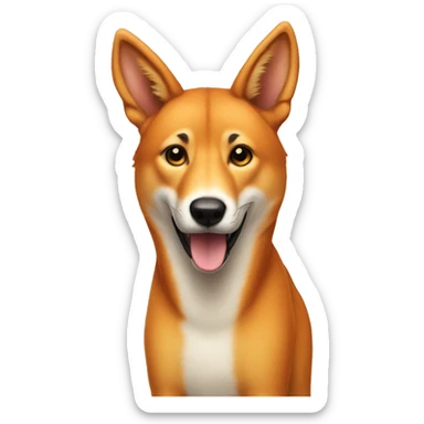 dingo, orange sticker