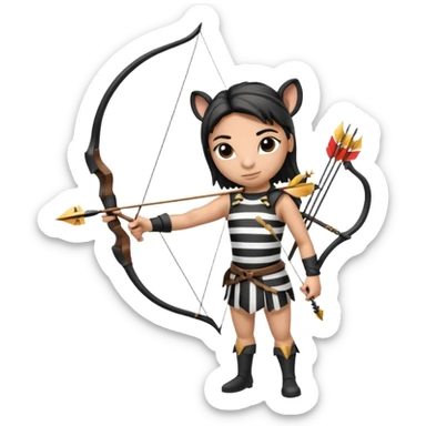 wild zebra archer sticker