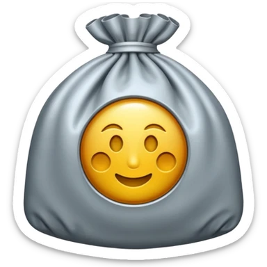 Un émoji de sac d'argent chic entrain de dormir sticker