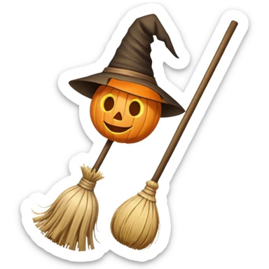 witch's broom sticker