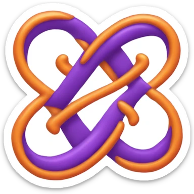 purple capital "S" and an orange capital "N", with an infinity symbol between both sticker