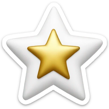 white christmas tree with a gold star on top  sticker