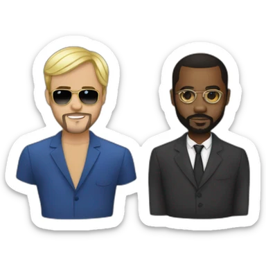 fally ipupa and joseph kabila sticker