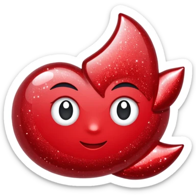 red glitter fix sticker